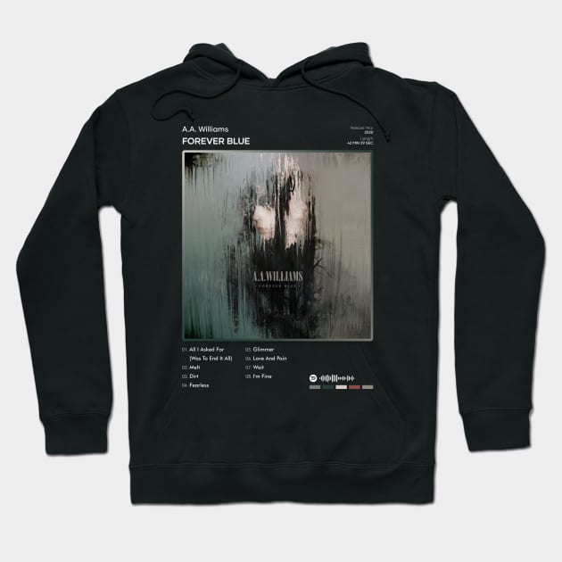 A.A. Williams - Forever Blue Tracklist Album Hoodie by 80sRetro